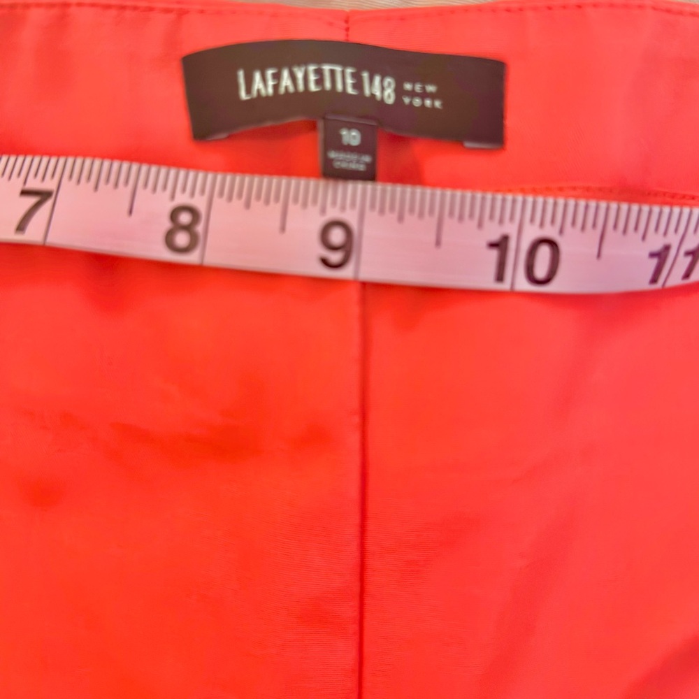 Lafayette 148 New York Cropped Vibrant Red Bleecker Pants